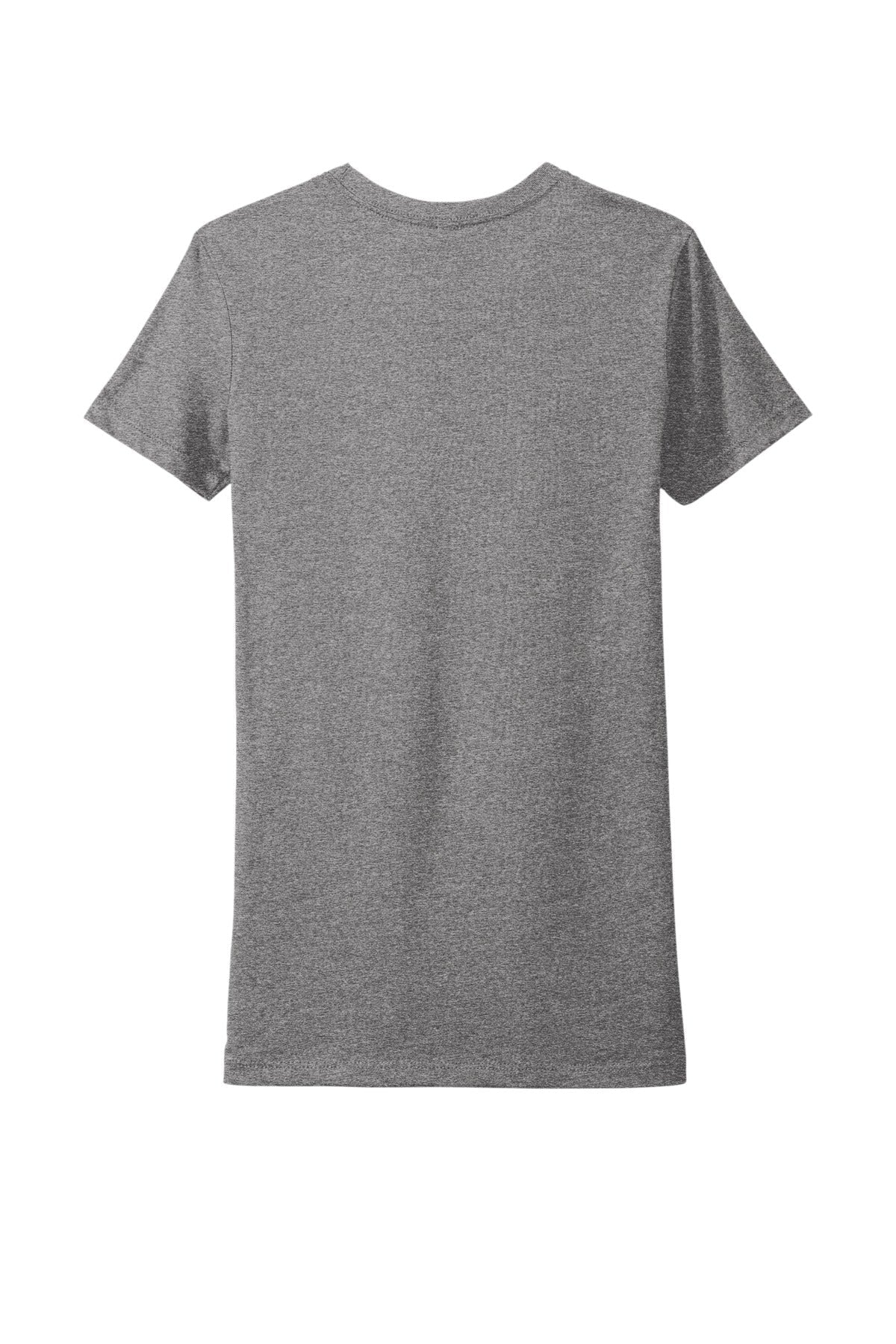 Rear View of DkHtGray Next Level Apparel Women's CVC Tee. NL6610