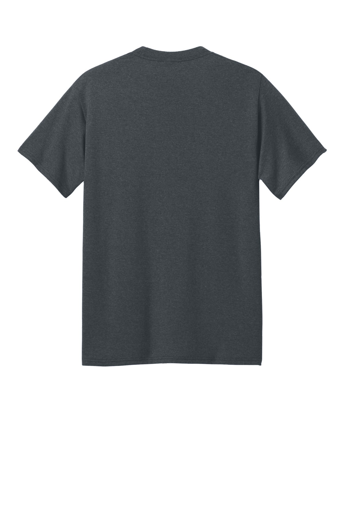 Rear View of DkHtGry Port & Co Core Blend Recycled Tee PC01
