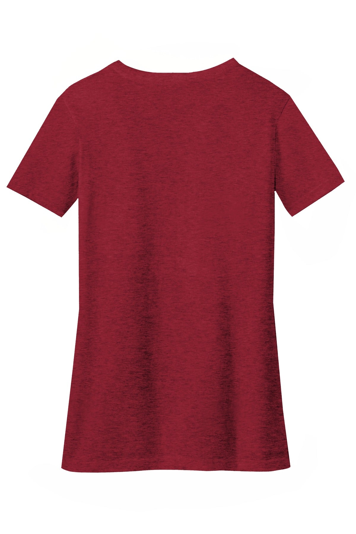 Rear View of Dp Royal Fleck District Women's Perfect Blend CVC V-Neck Tee. DM1190L