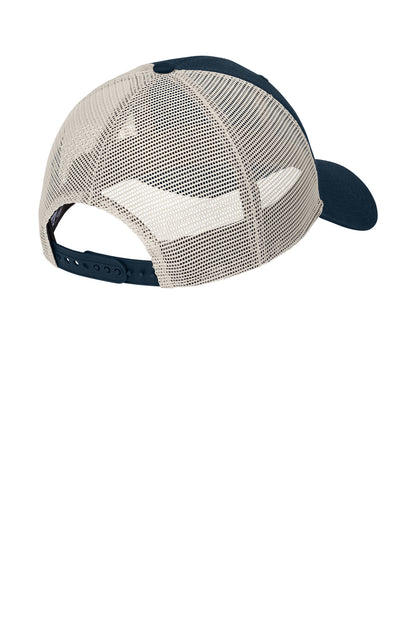 Rear View of DpNv/Stone New Era 9TWENTY Unstructured Mesh Snapback Cap NE215