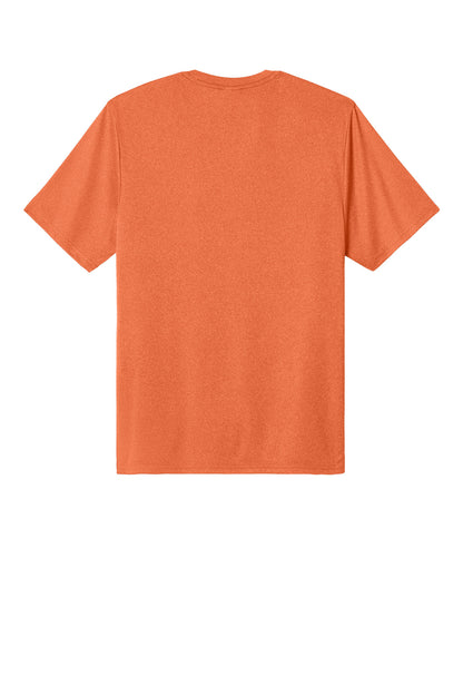 Rear View of DpOrHthr Port & Co Heather Performance Tee PC390