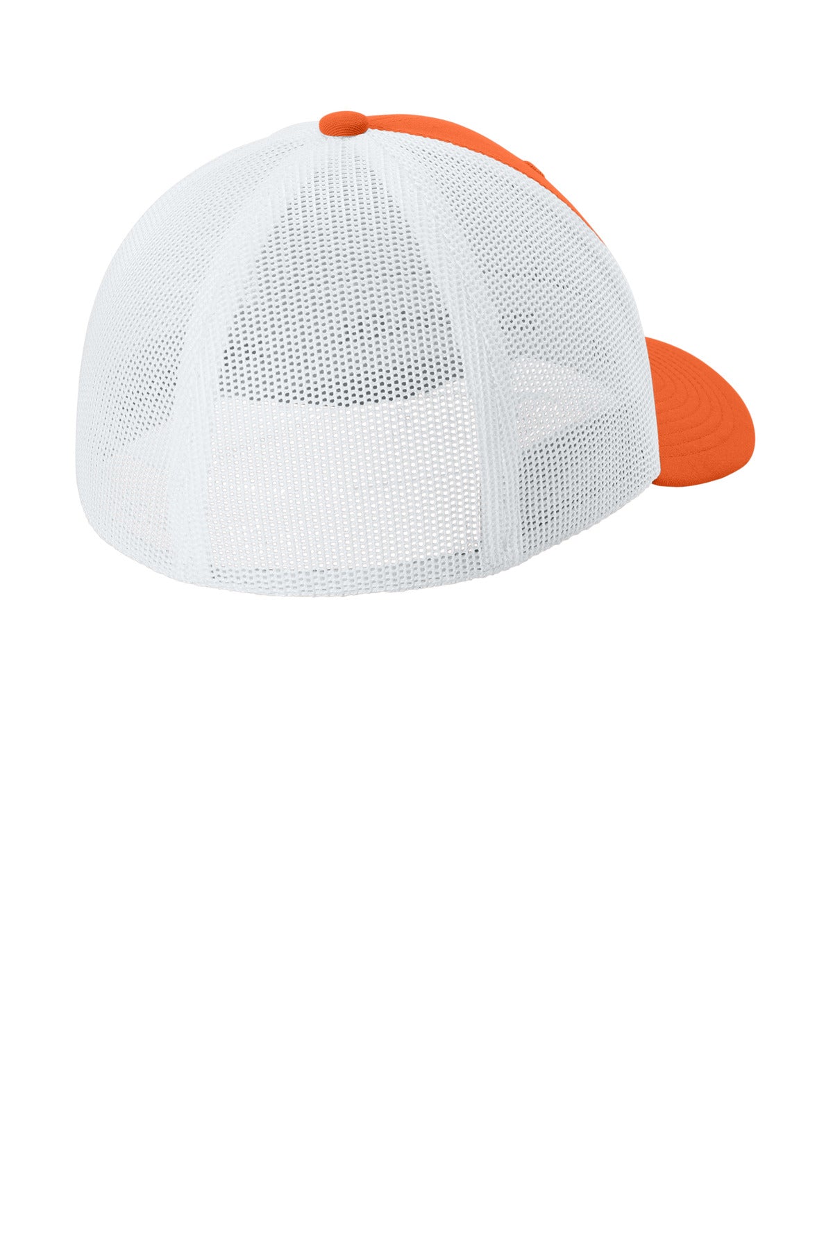 Rear View of DpOr/White Sport-Tek Stretch-Tek Mesh Back Cap STC60