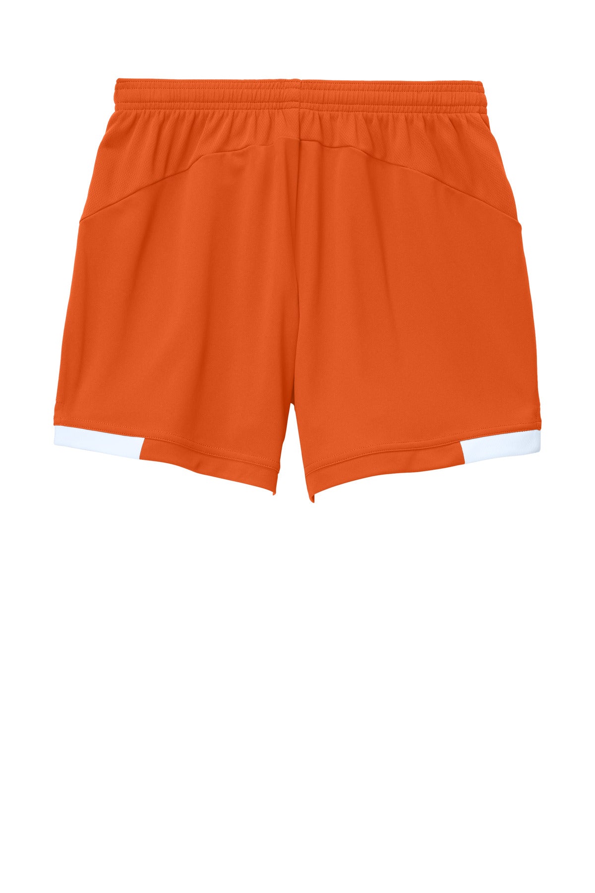 Rear View of DpOr/White Sport-Tek Women's Club 5" Short LST442