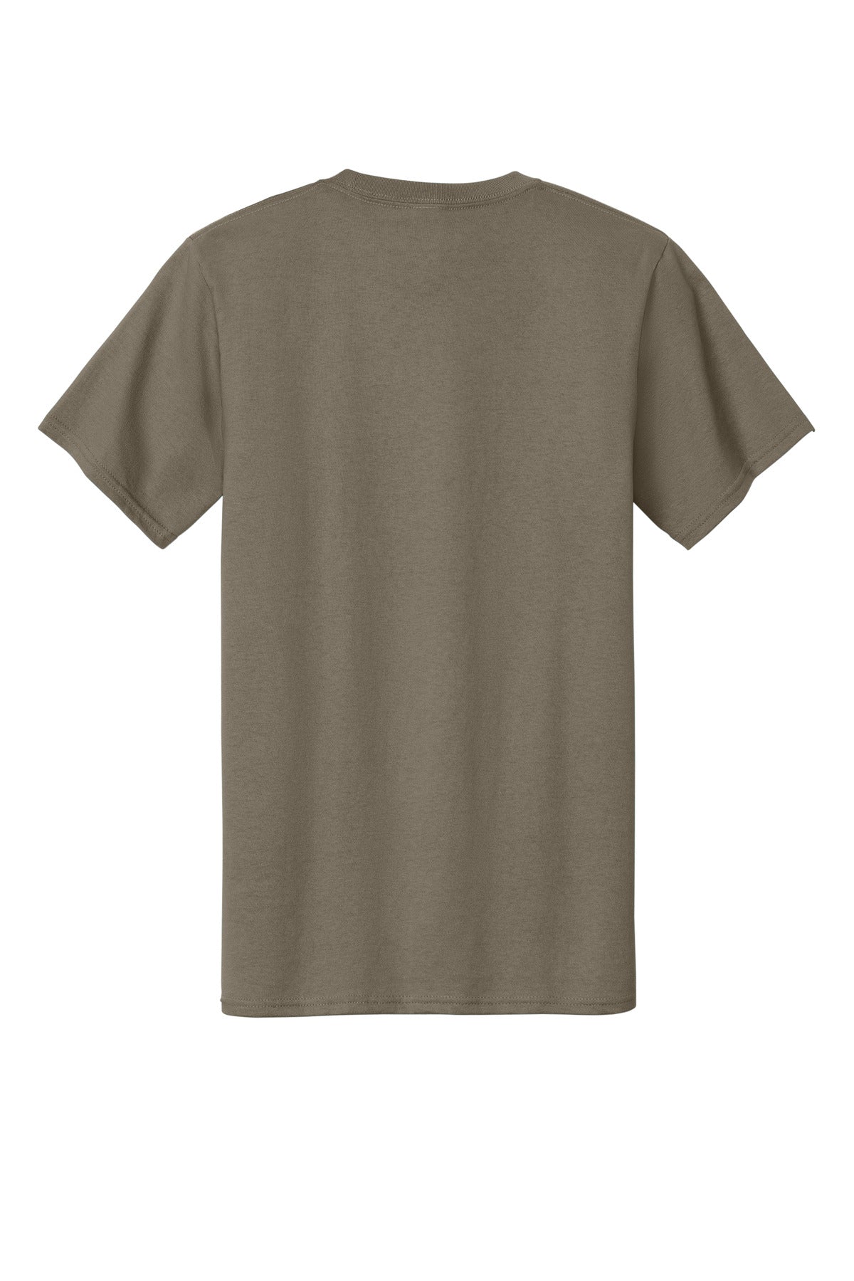 Rear View of Dusty Brown Port & Co Tall Essential Tee. PC61T