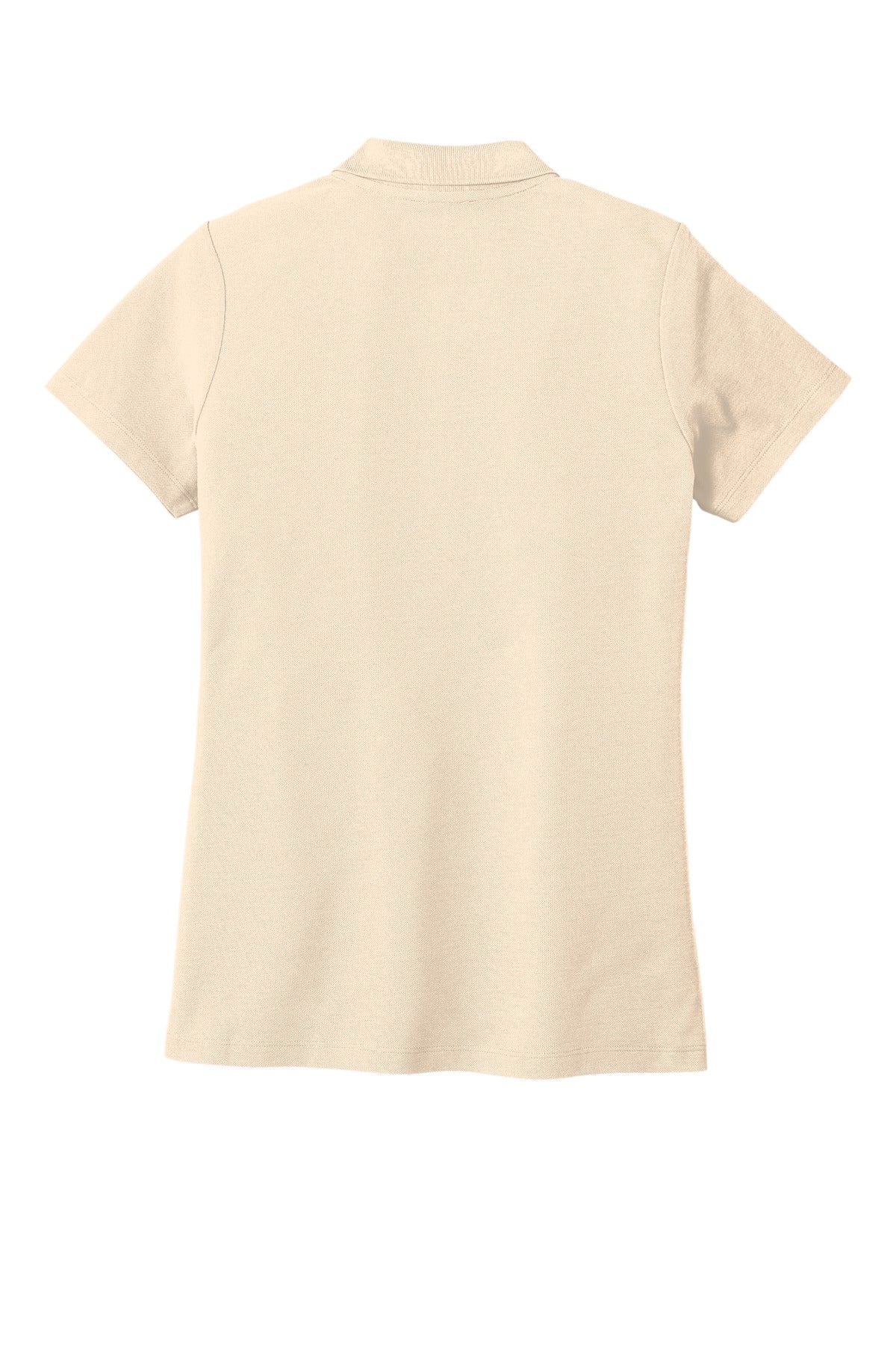 Rear View of Ecru Port Authority Women's SuperPro React Polo. LK810