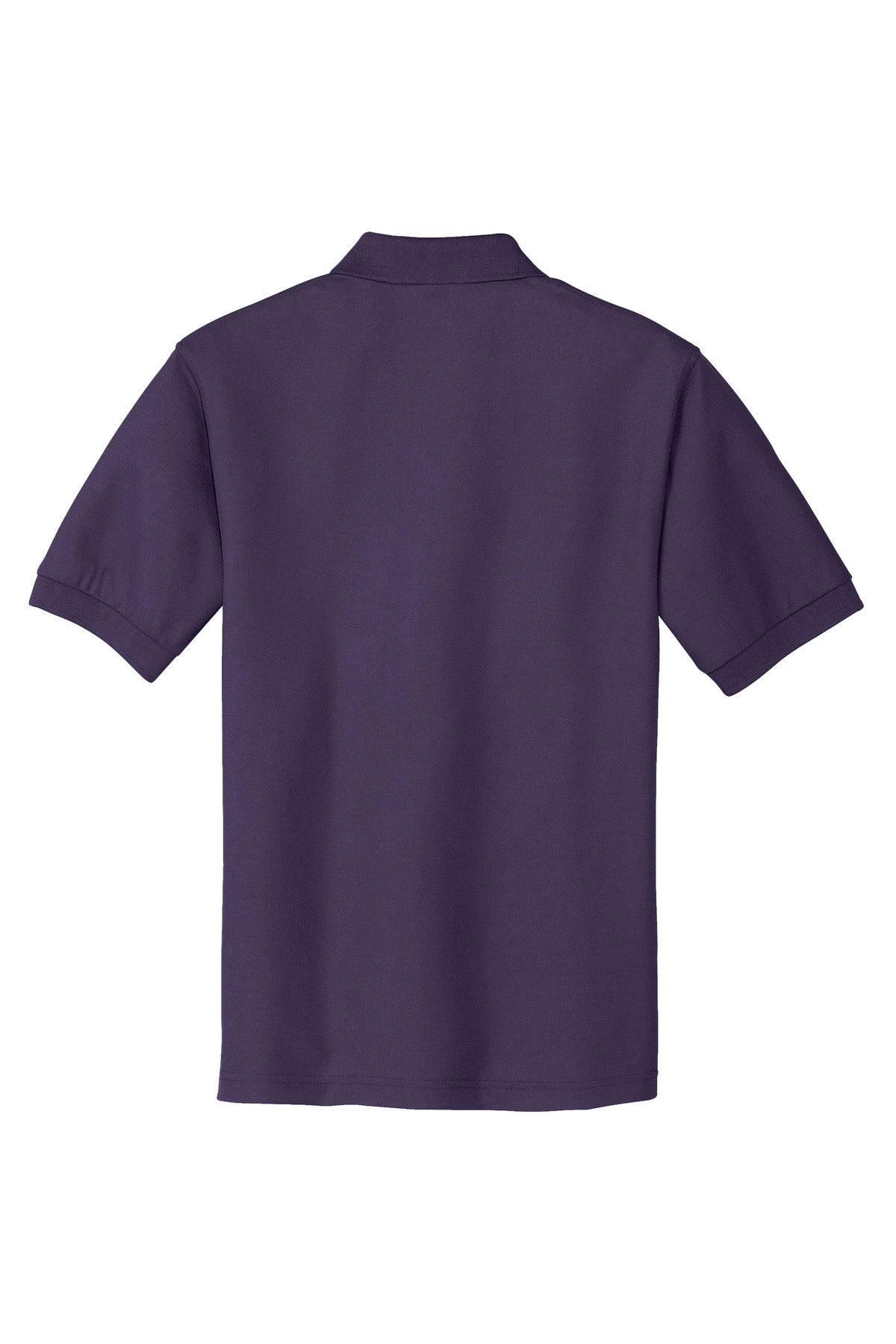 Rear View of Eggplant Port Authority Extended Size Silk Touch Polo K500ES
