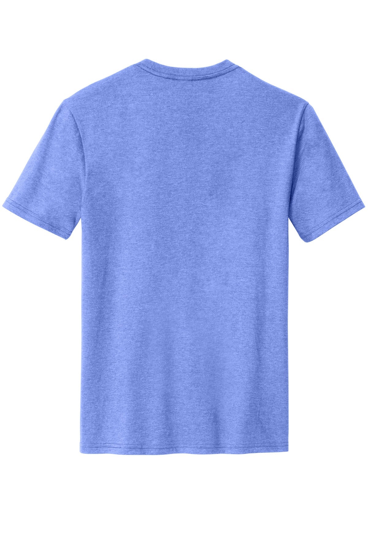 Rear View of ElecPrplHt District Perfect Blend CVC Tee. DM108