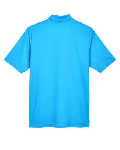 Rear View of Electric Blue Men's Origin Performance Piqué Polo - 88181