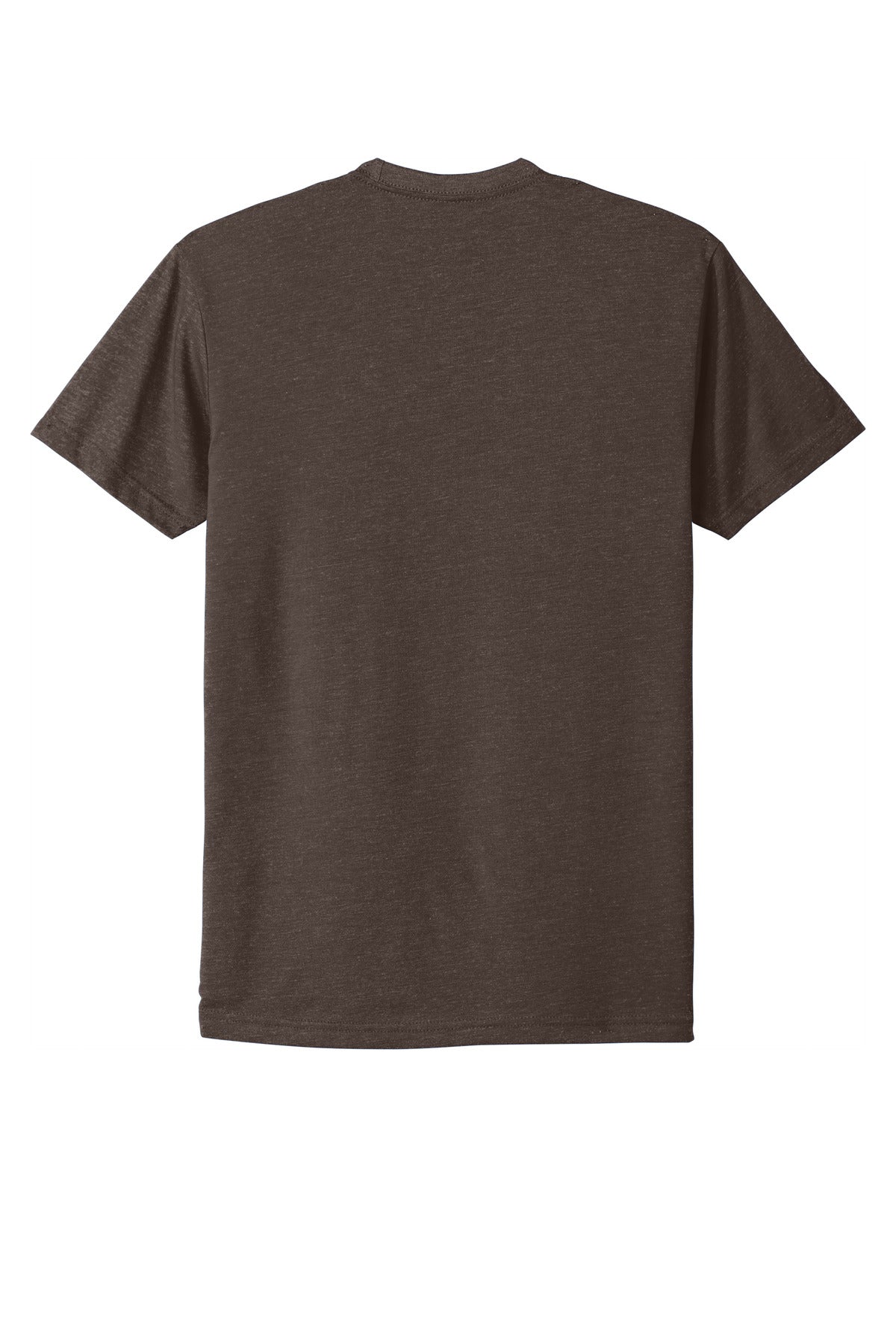 Rear View of Espresso Next Level Apparel Adult CVC Tee. NL6210