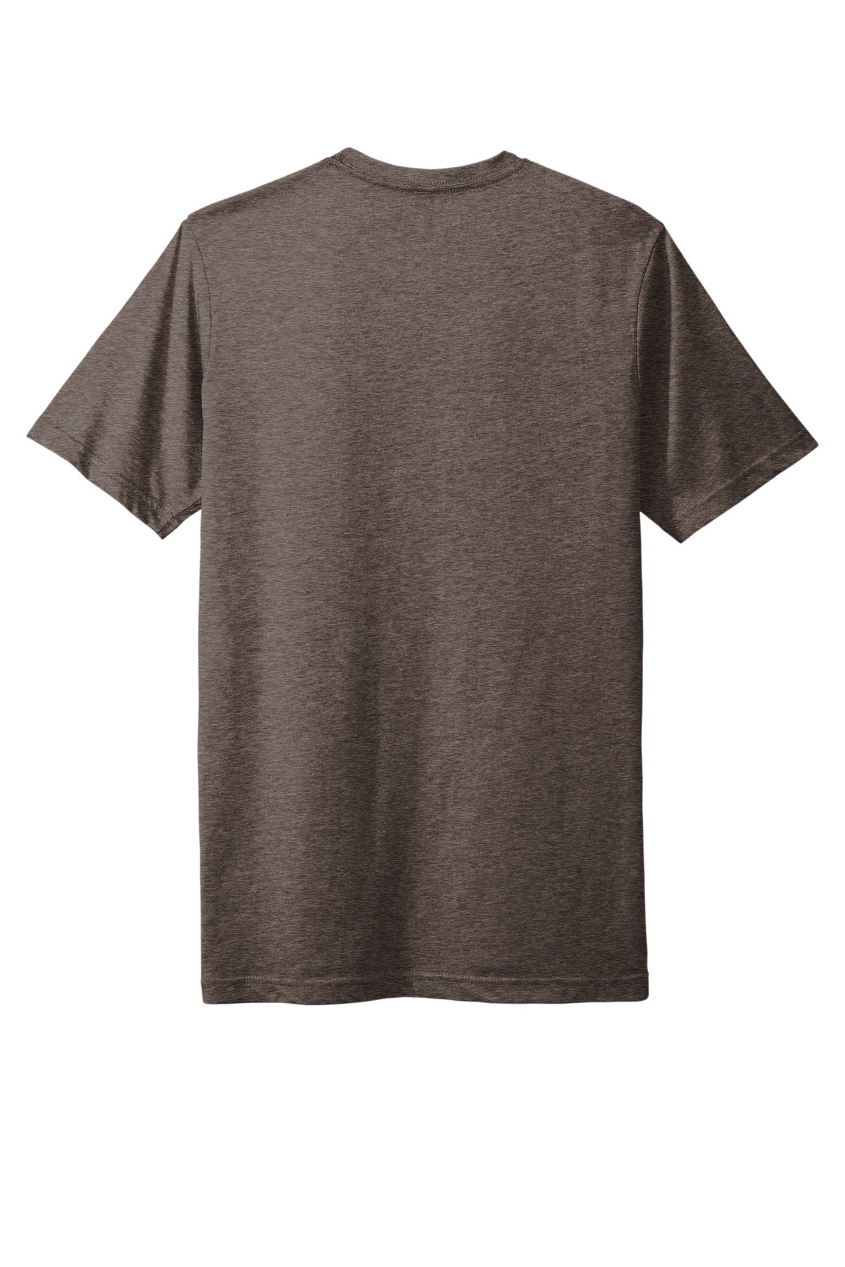 Rear View of Espresso Next Level Apparel Adult Poly/Cotton Tee. NL6200