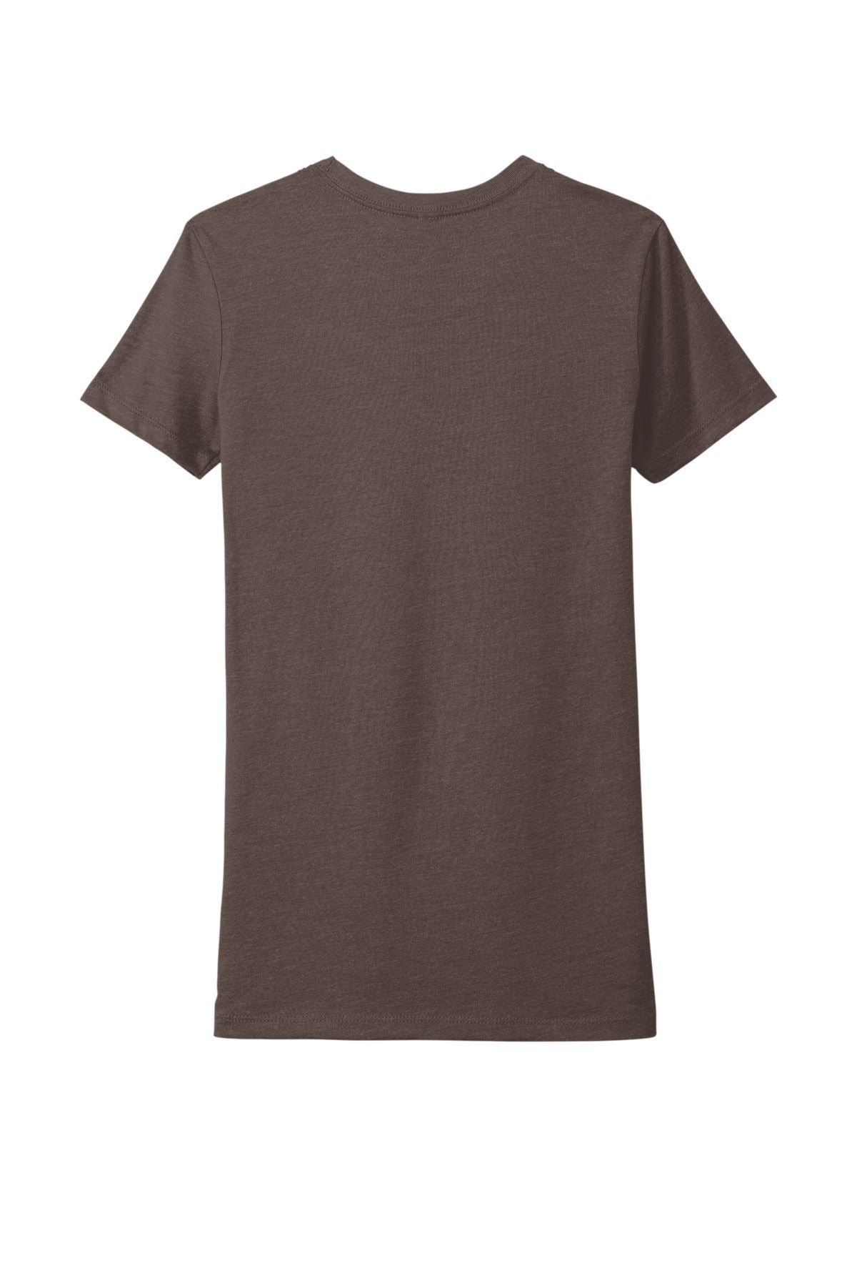 Rear View of Espresso Next Level Apparel Women's CVC Tee. NL6610
