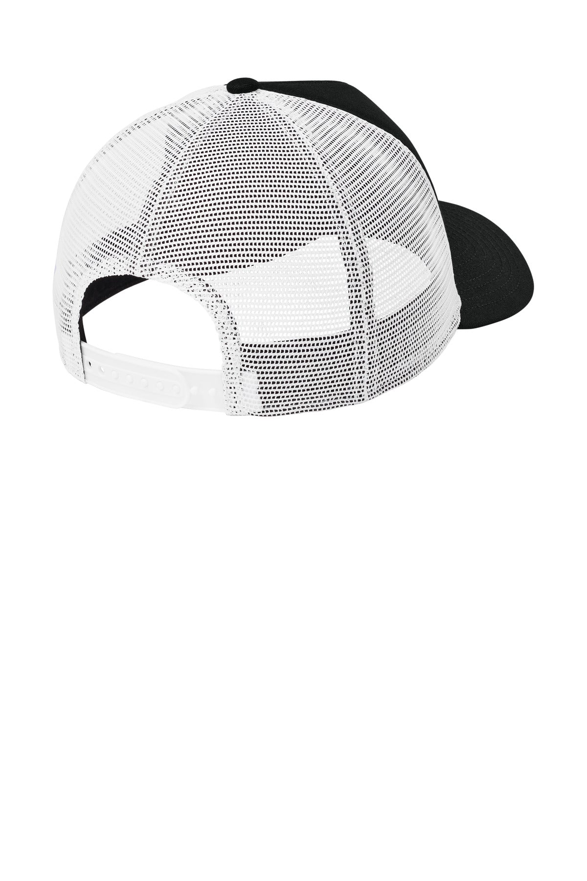 Rear View of FlagBk/Wht New Era A-Frame Snapback Mesh Back Cap NE212