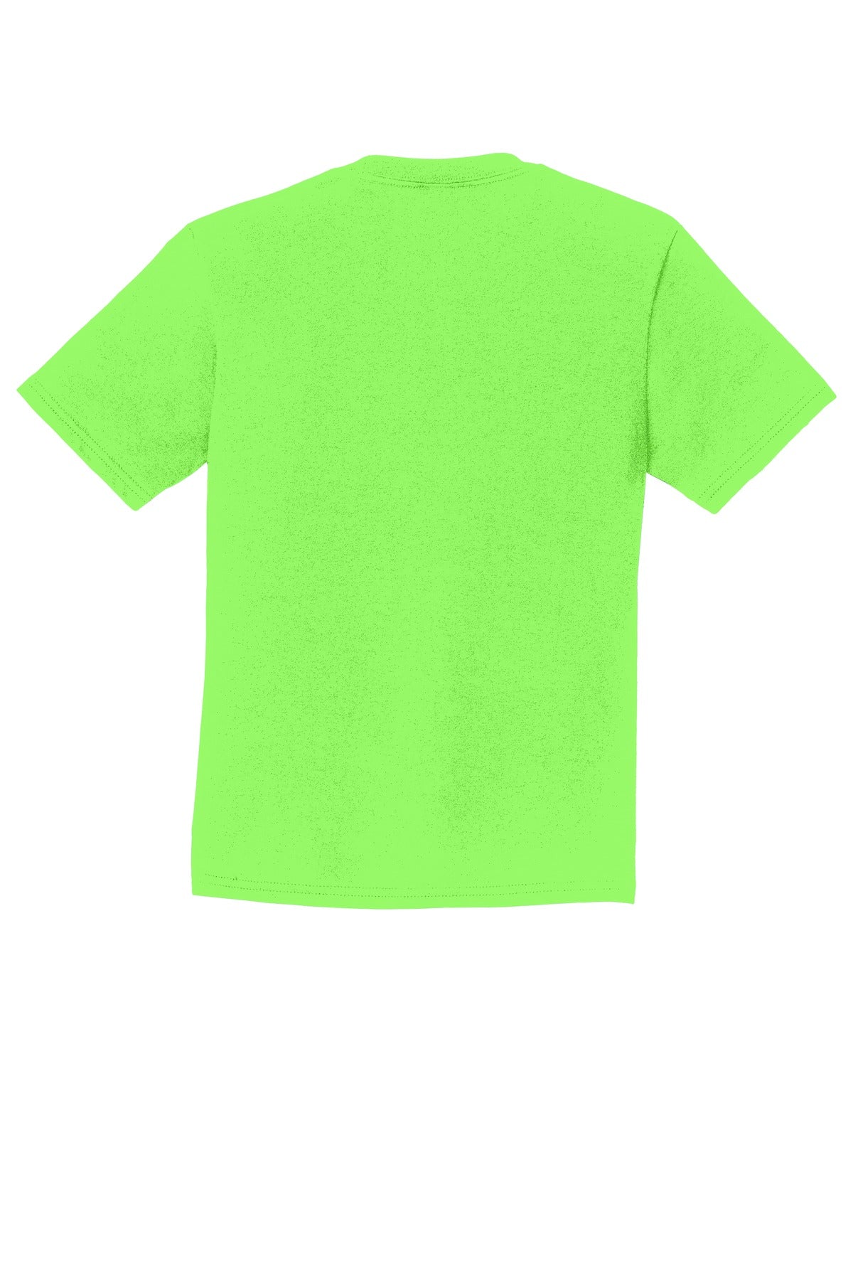 Rear View of Flash Green Port & Co Youth Fan Favorite Tee. PC450Y