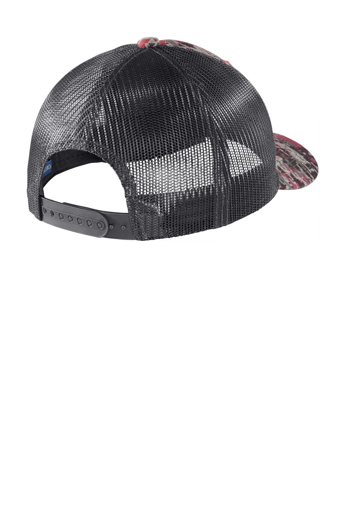 Rear View of FlmRDg/GSt Port Authority Digi Camo Snapback Trucker Cap C404