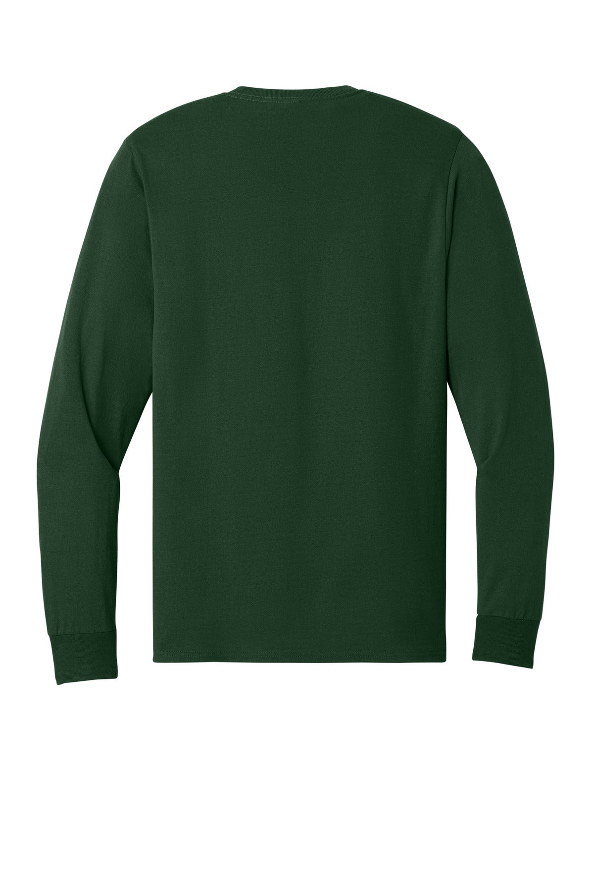 Rear View of Forest Green Jerzees - Dri-Power 50/50 Cotton/Poly Long Sleeve T-Shirt. 29LS