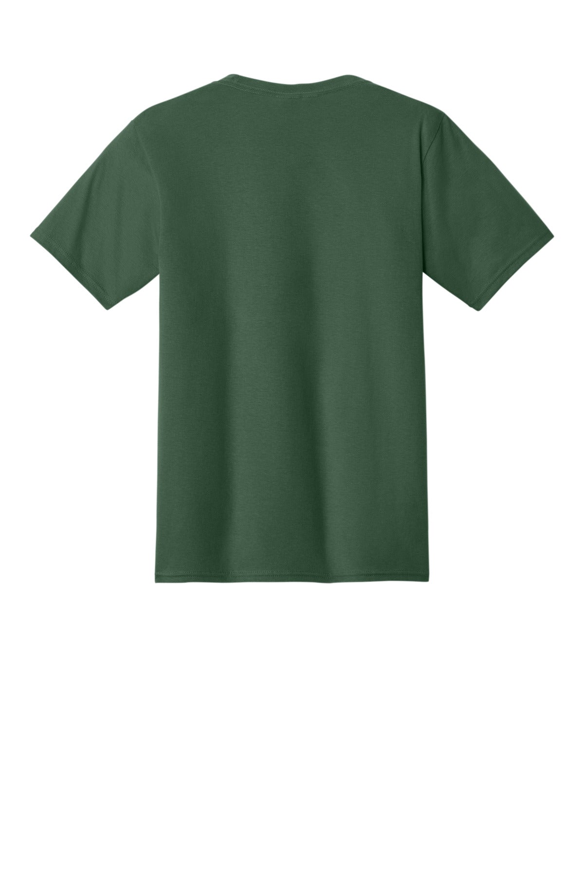 Rear View of Forest Green Port & Co Fan Favorite Tee. PC450