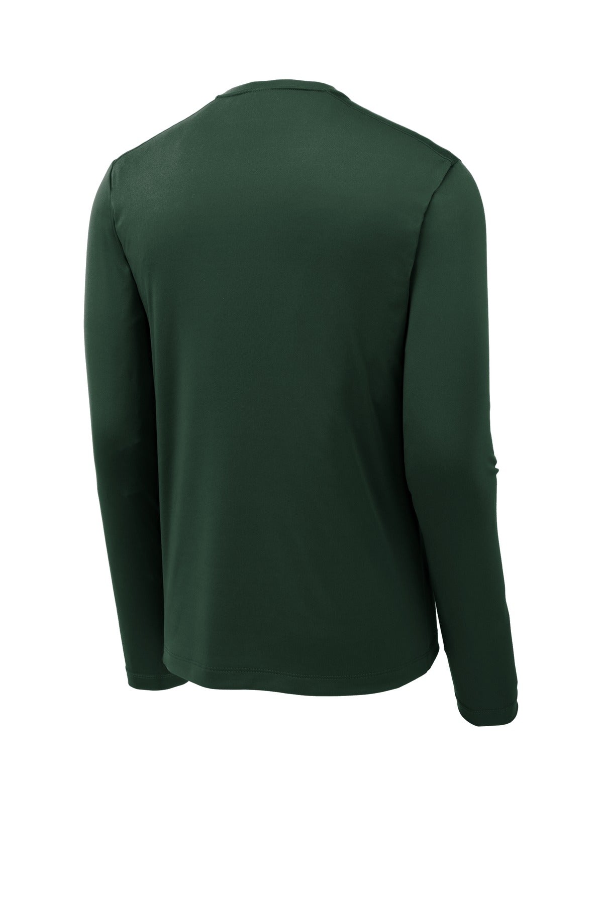 Rear View of Forest Green Sport-Tek Posi-UV Pro Long Sleeve Tee. ST420LS