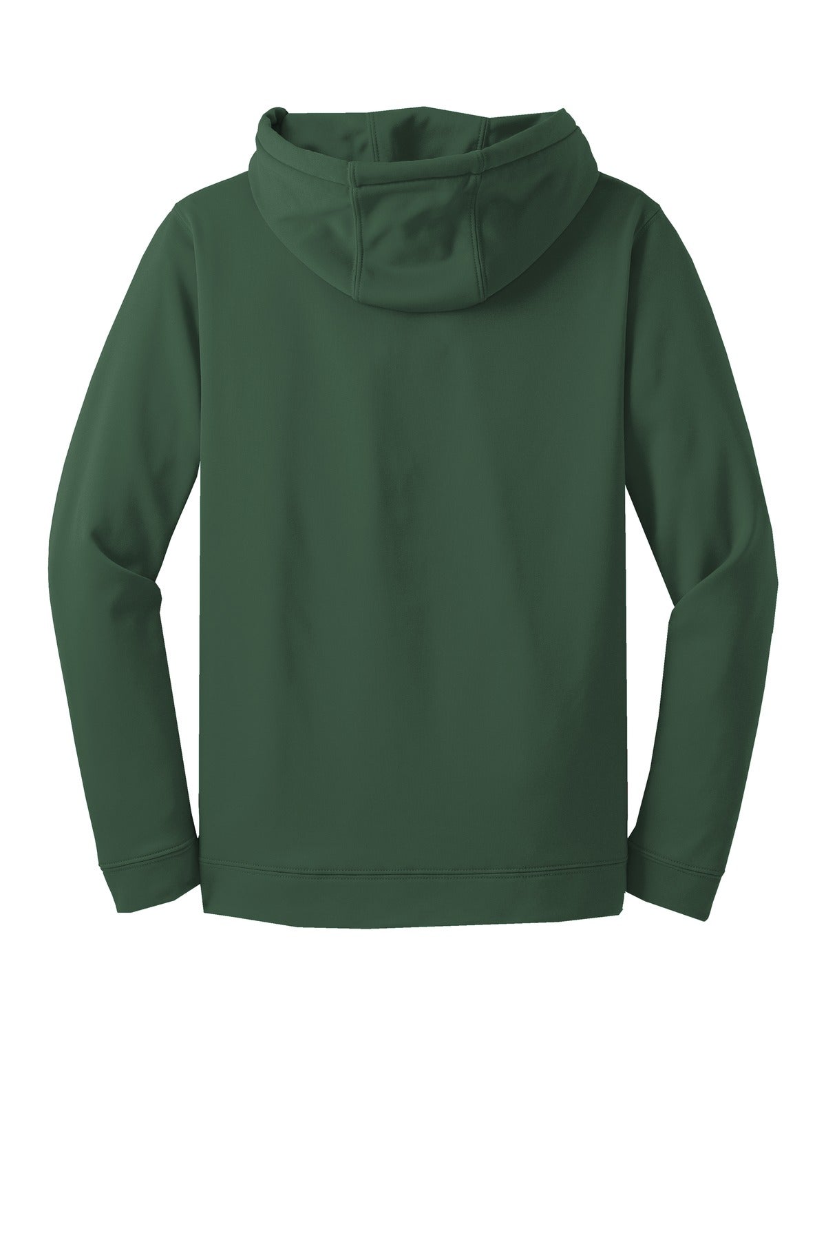 Rear View of Forest Green Sport-Tek Sport-Wick Fleece Hooded Pullover. F244