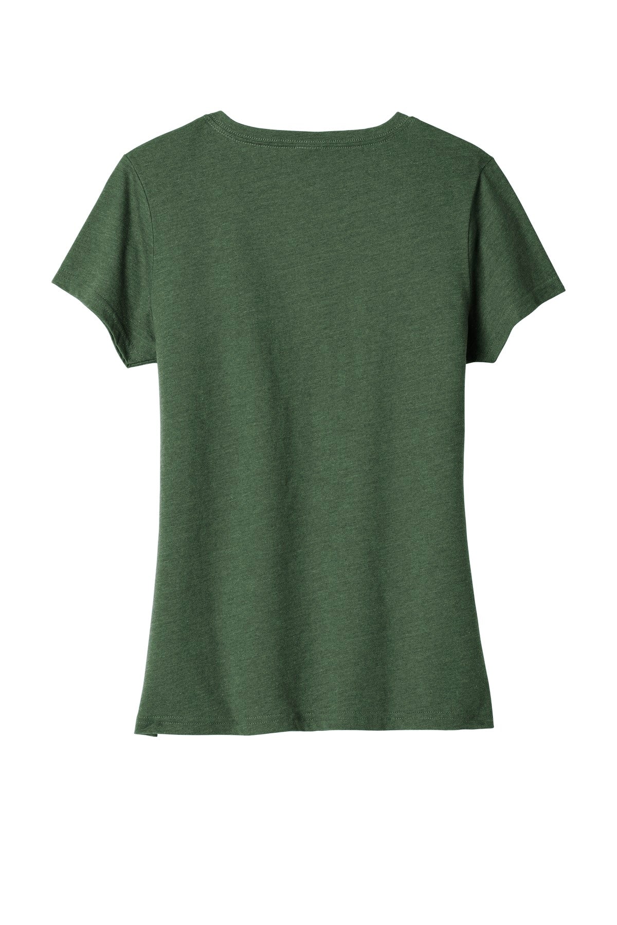 Rear View of Forest Grn Hth Port & Co Women's Fan Favorite Blend V-Neck Tee. LPC455V