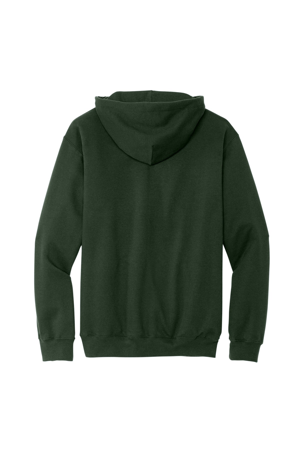 Rear View of ForestGrn Gildan Softstyle Midweight Pullover Hooded Sweatshirt SF500