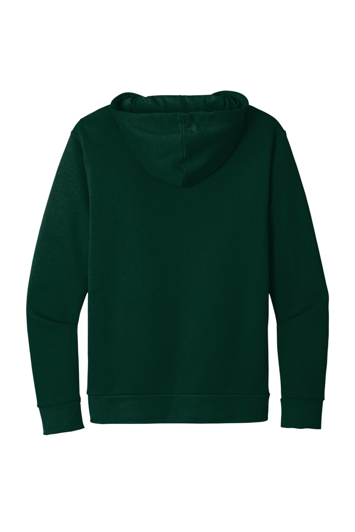 Rear View of ForestGrn Next Level Apparel Adult Santa Barbara Pullover Hoodie. NL9303