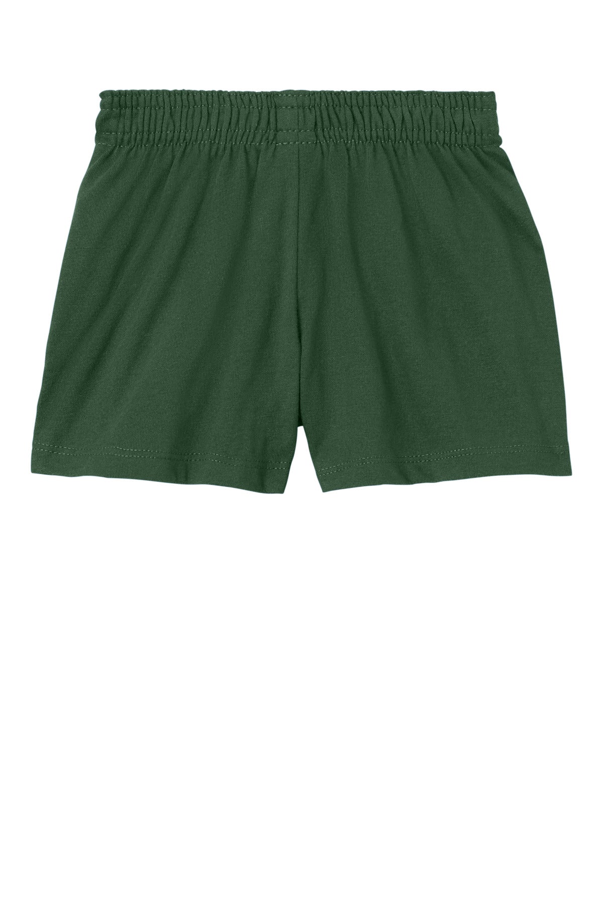 Rear View of ForestGrn Sport-Tek Girls Jersey Knit Squad Short YGST311