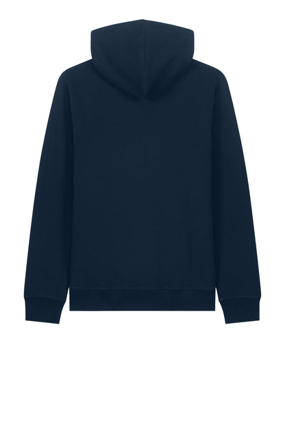 Rear View of FrenchNavy Stanley/Stella Unisex Sounder Hooded Sweatshirt SXU012