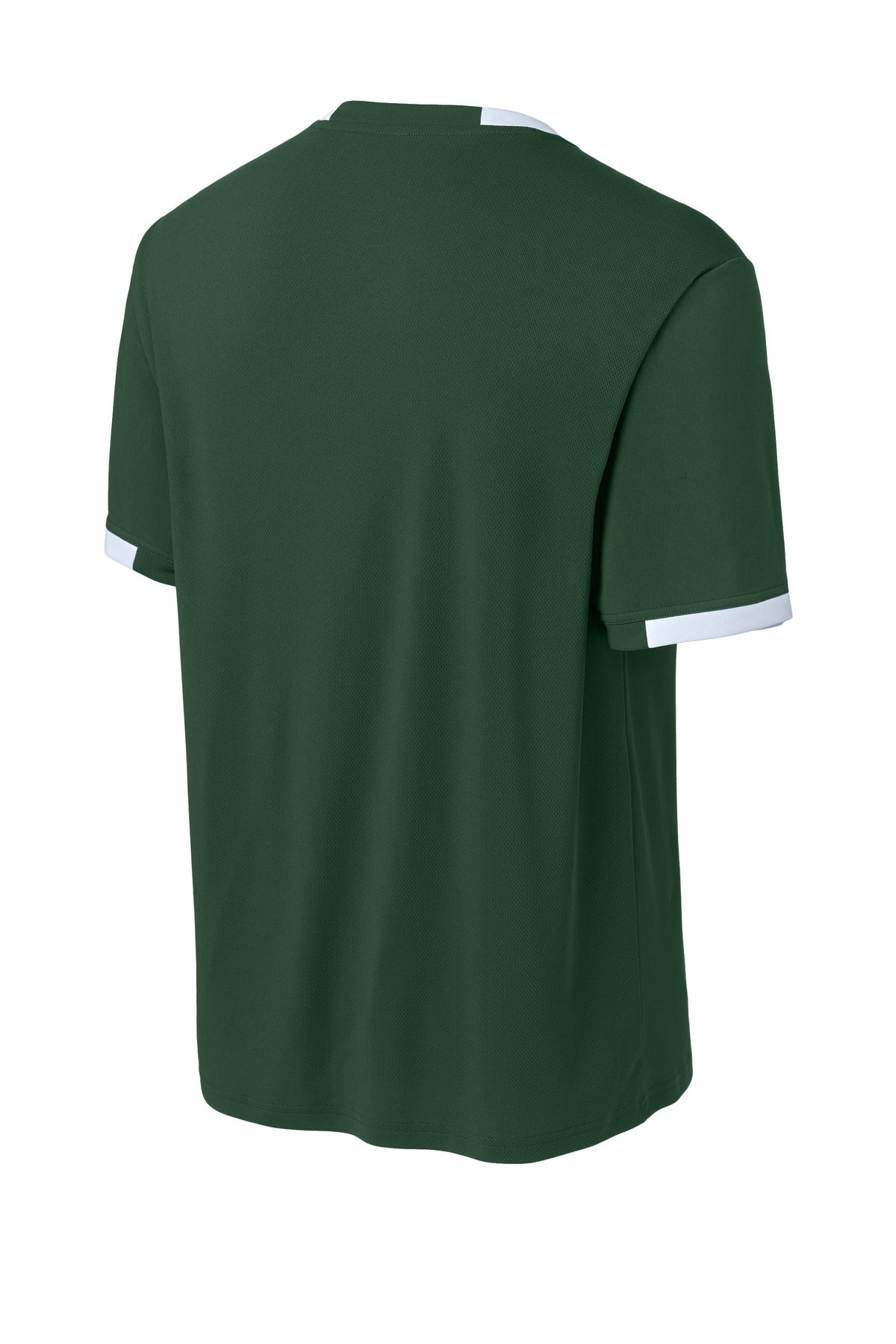 Rear View of FrGn/White Sport-Tek Club Short Sleeve Crew ST440