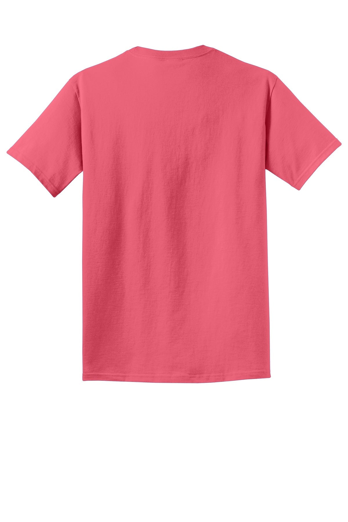 Rear View of Fruit Punch Port & Co Beach Wash Garment-Dyed Tee. PC099