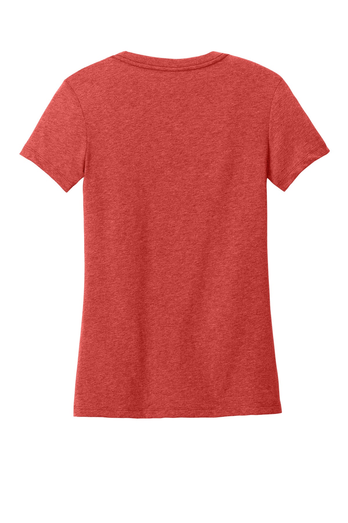 Rear View of GeraniumHt District Women's Perfect Weight CVC Tee DT188