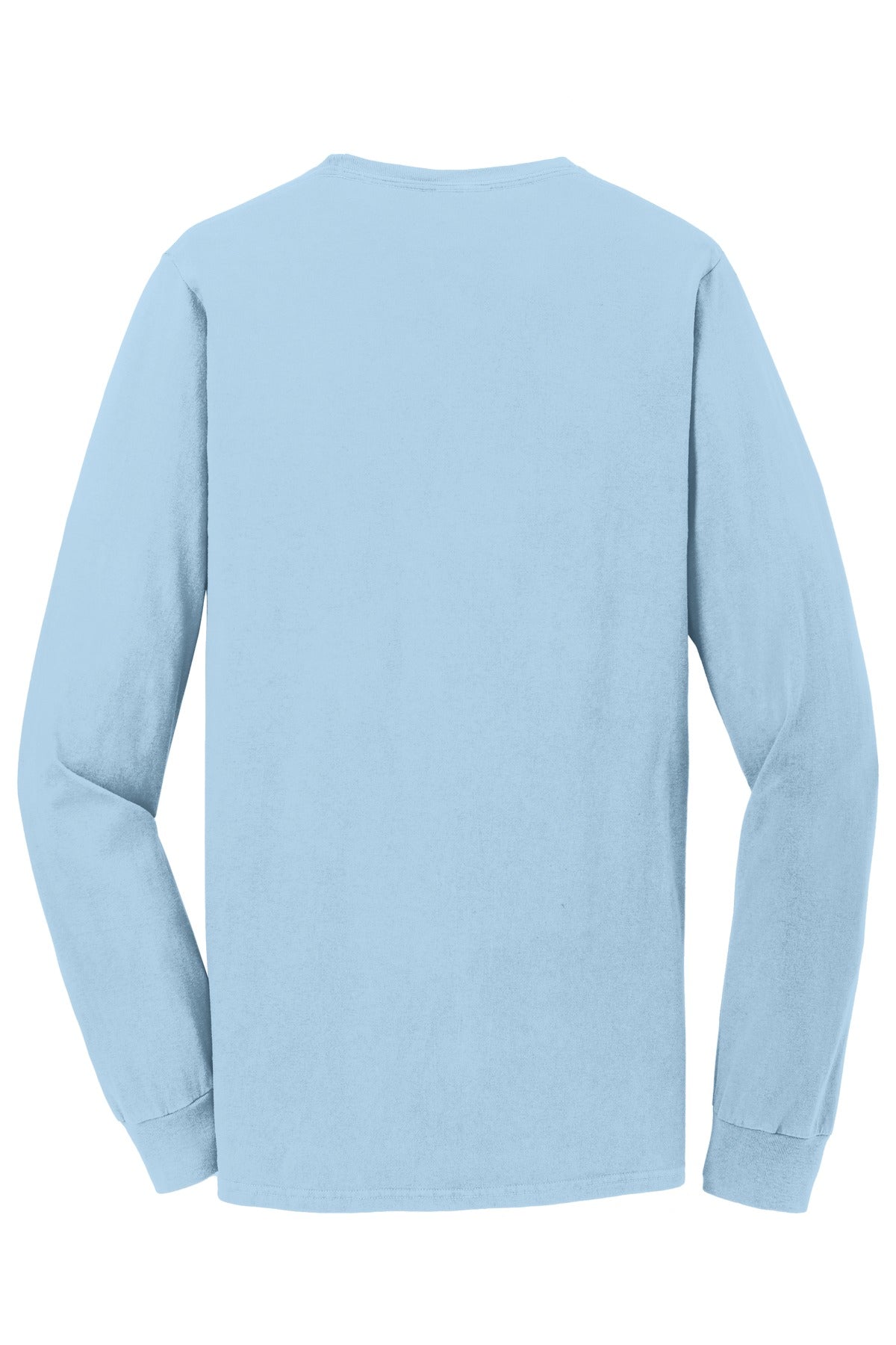 Rear View of Glacier Port & Co Beach Wash Garment-Dyed Long Sleeve Tee PC099LS