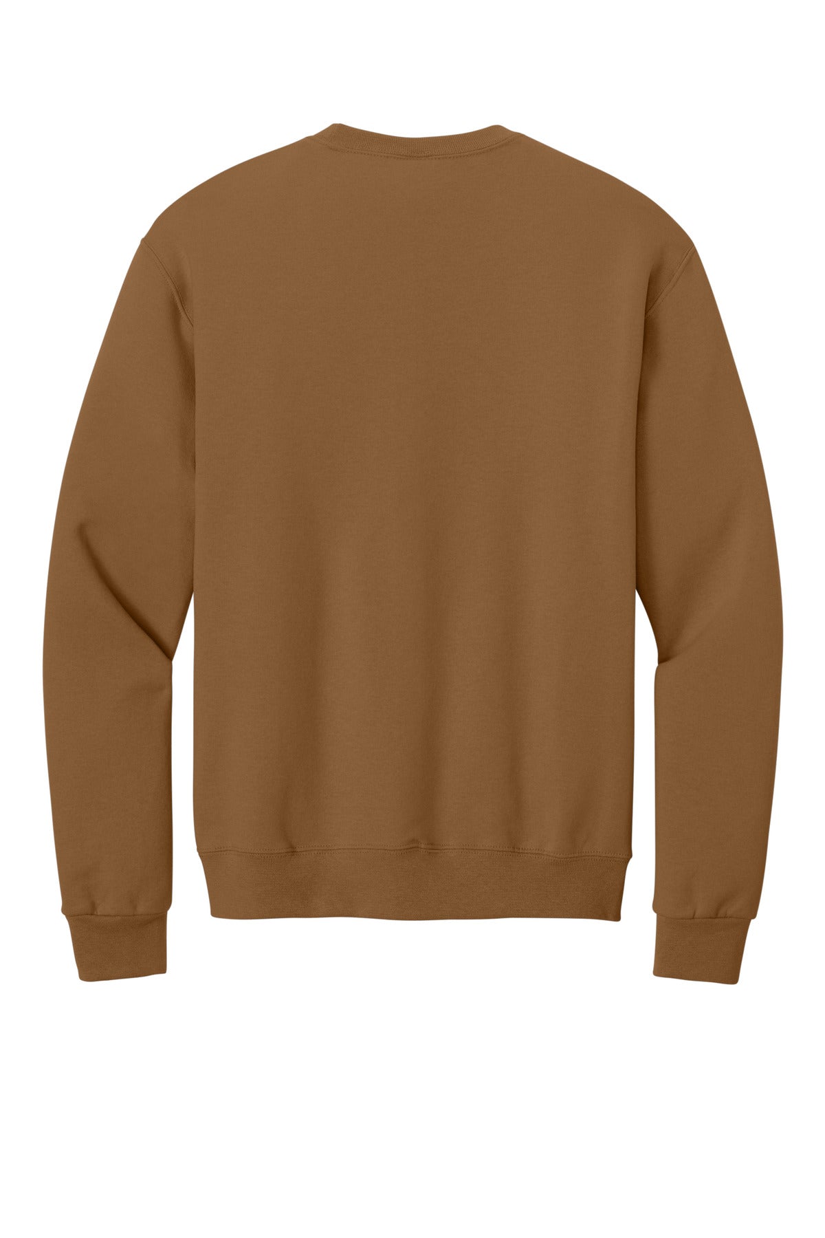 Rear View of GldnPecan Jerzees - NuBlend Crewneck Sweatshirt. 562M