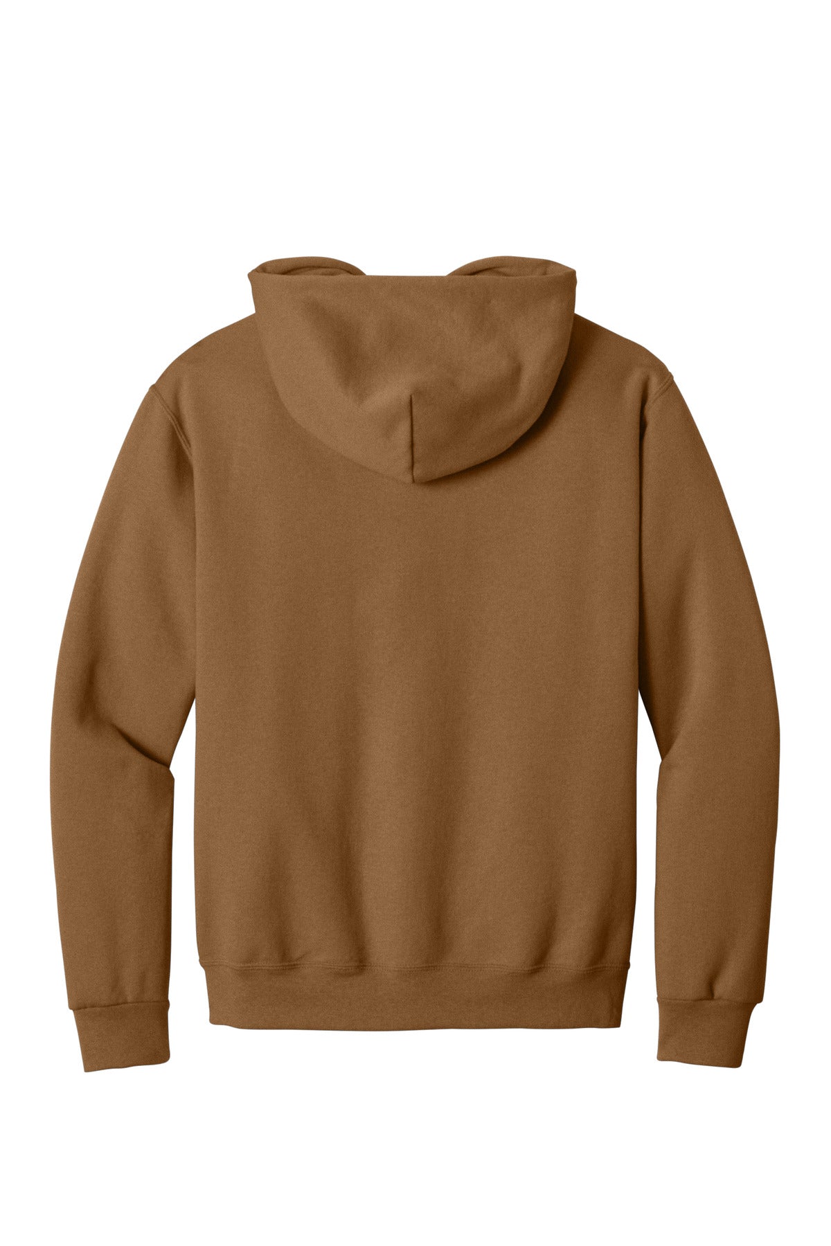 Rear View of GldnPecan Jerzees NuBlend Pullover Hooded Sweatshirt. 996M