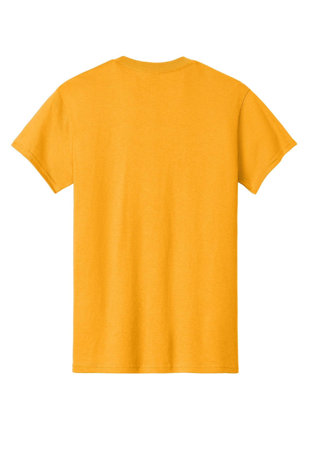 Rear View of Gold Gildan - Heavy Cotton 100% Cotton T-Shirt. 5000