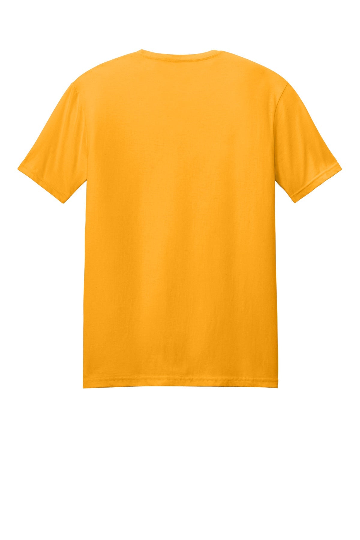 Rear View of Gold Gildan Softstyle T-Shirt. 64000
