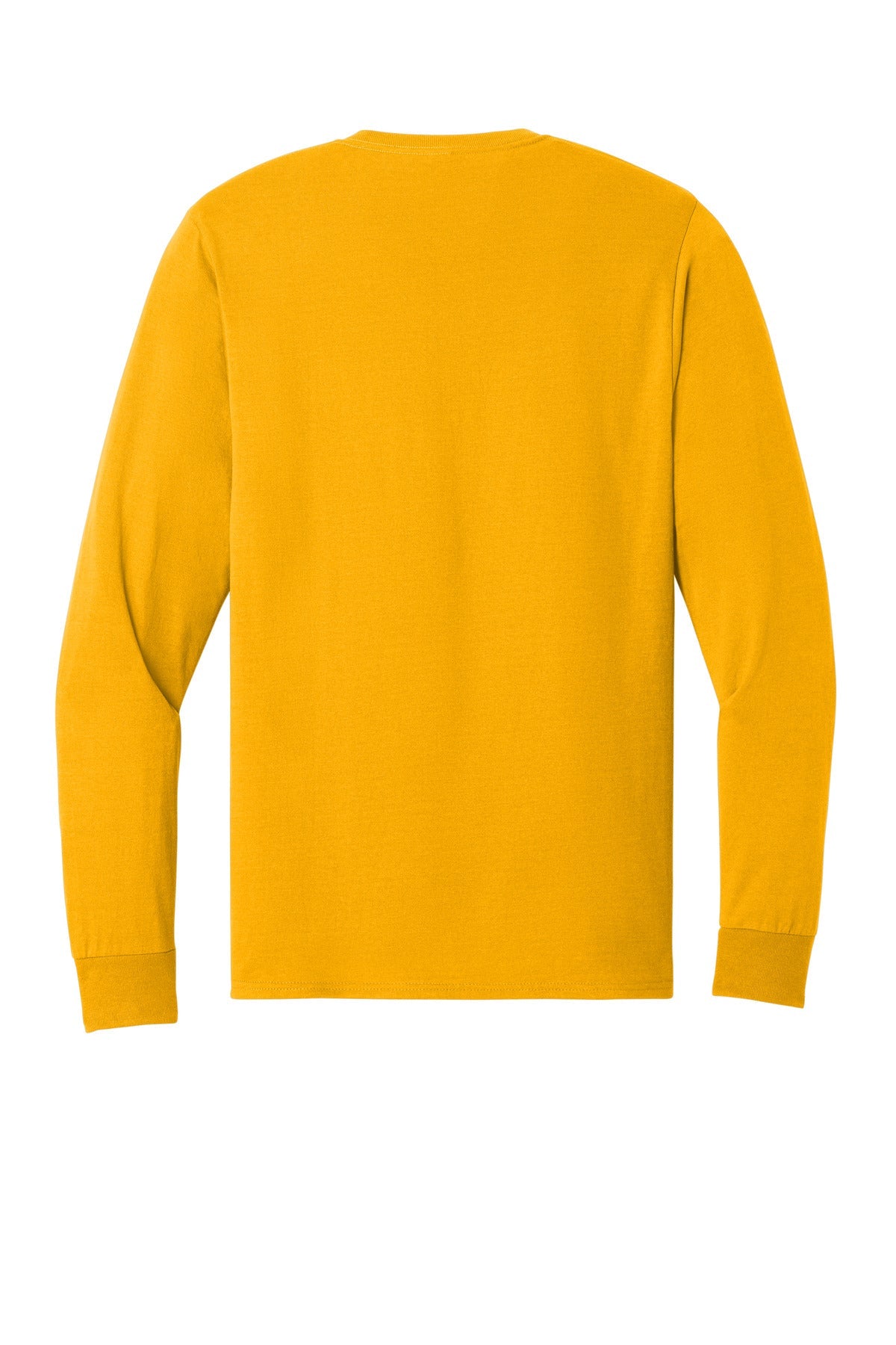 Rear View of Gold Jerzees - Dri-Power 50/50 Cotton/Poly Long Sleeve T-Shirt. 29LS