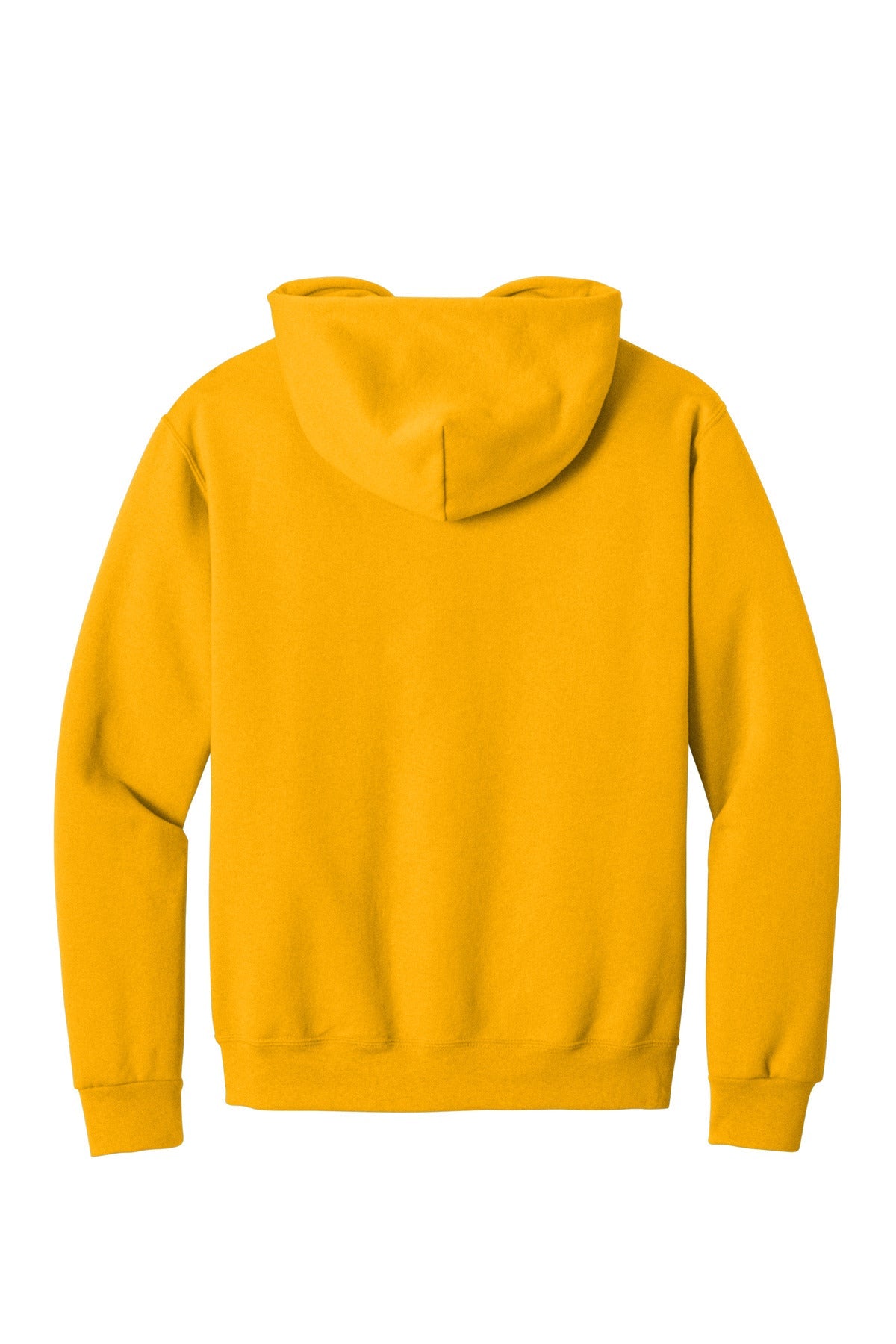 Rear View of Gold Jerzees NuBlend Pullover Hooded Sweatshirt. 996M