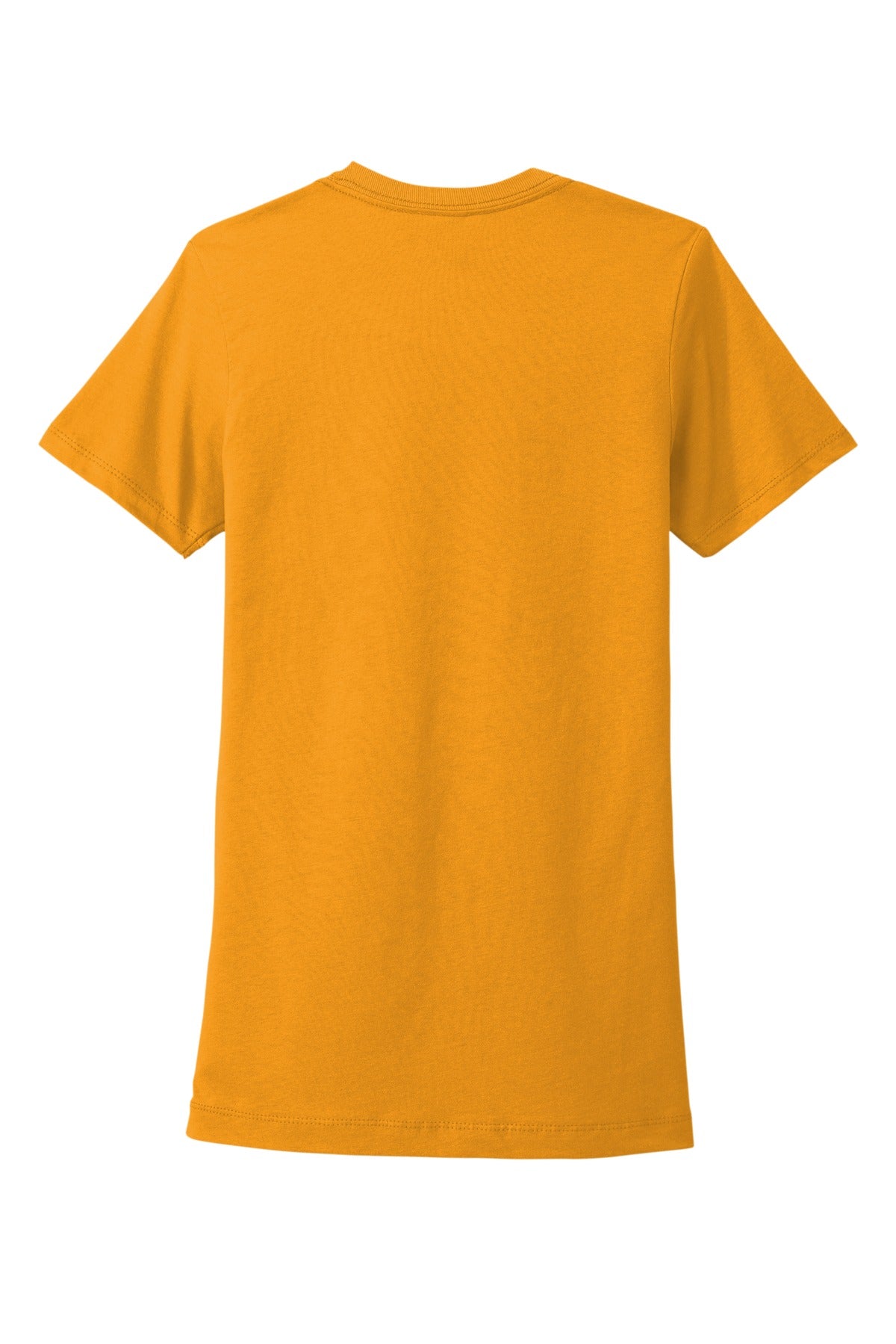 Rear View of Gold Next Level Apparel Women's Cotton Tee. NL3900
