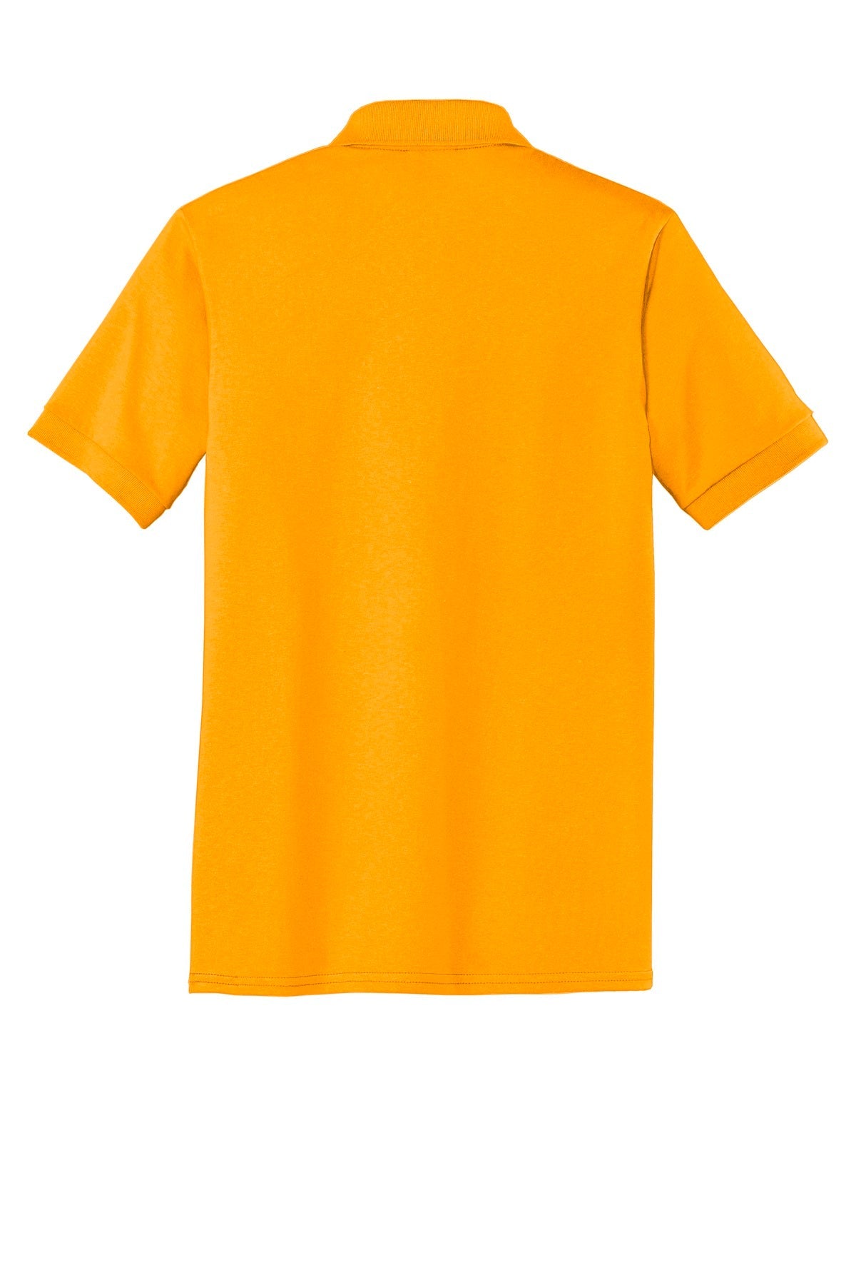 Rear View of Gold Port & Co Core Blend Jersey Knit Polo. KP55