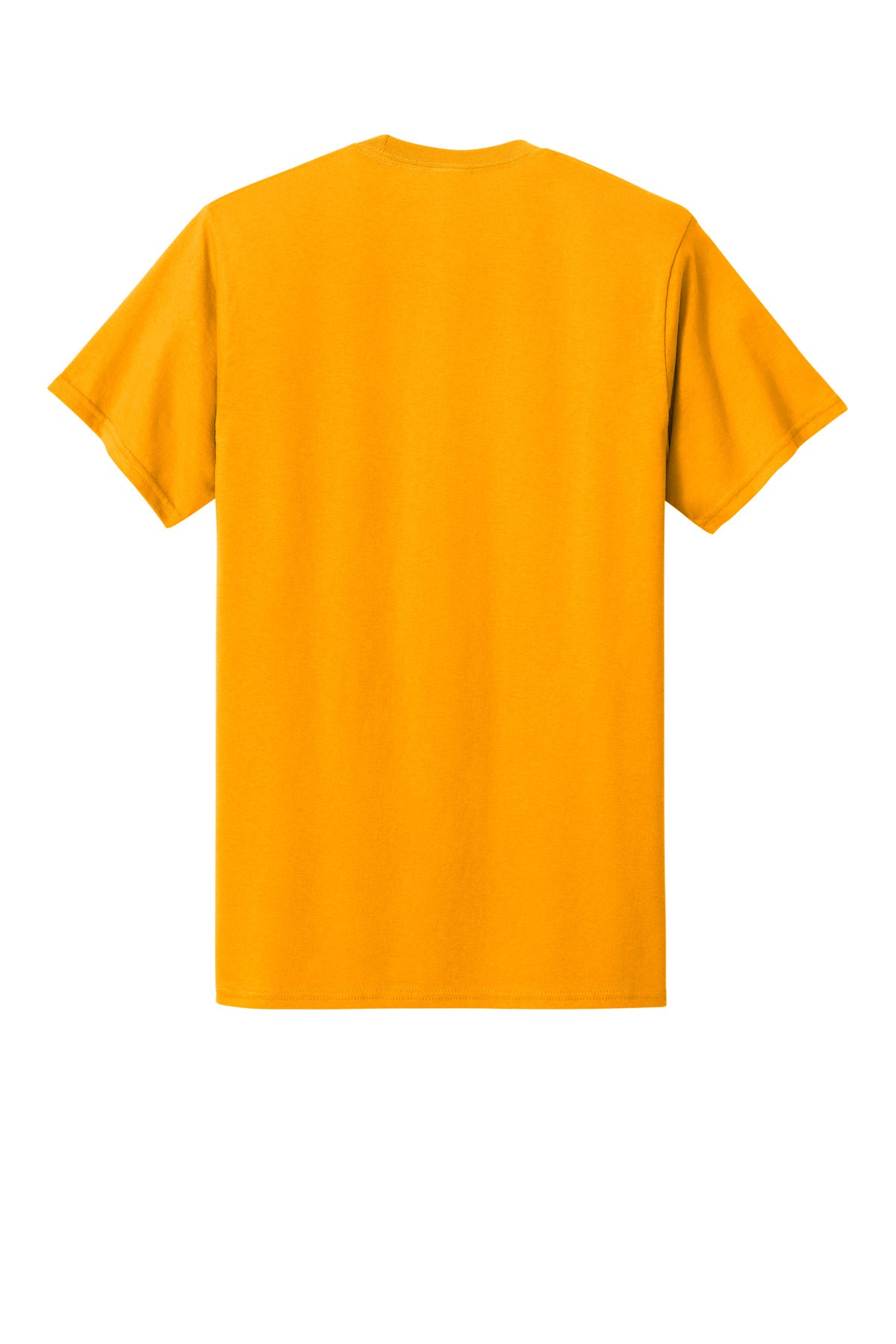 Rear View of Gold Port & Co Core Cotton Pocket Tee. PC54P