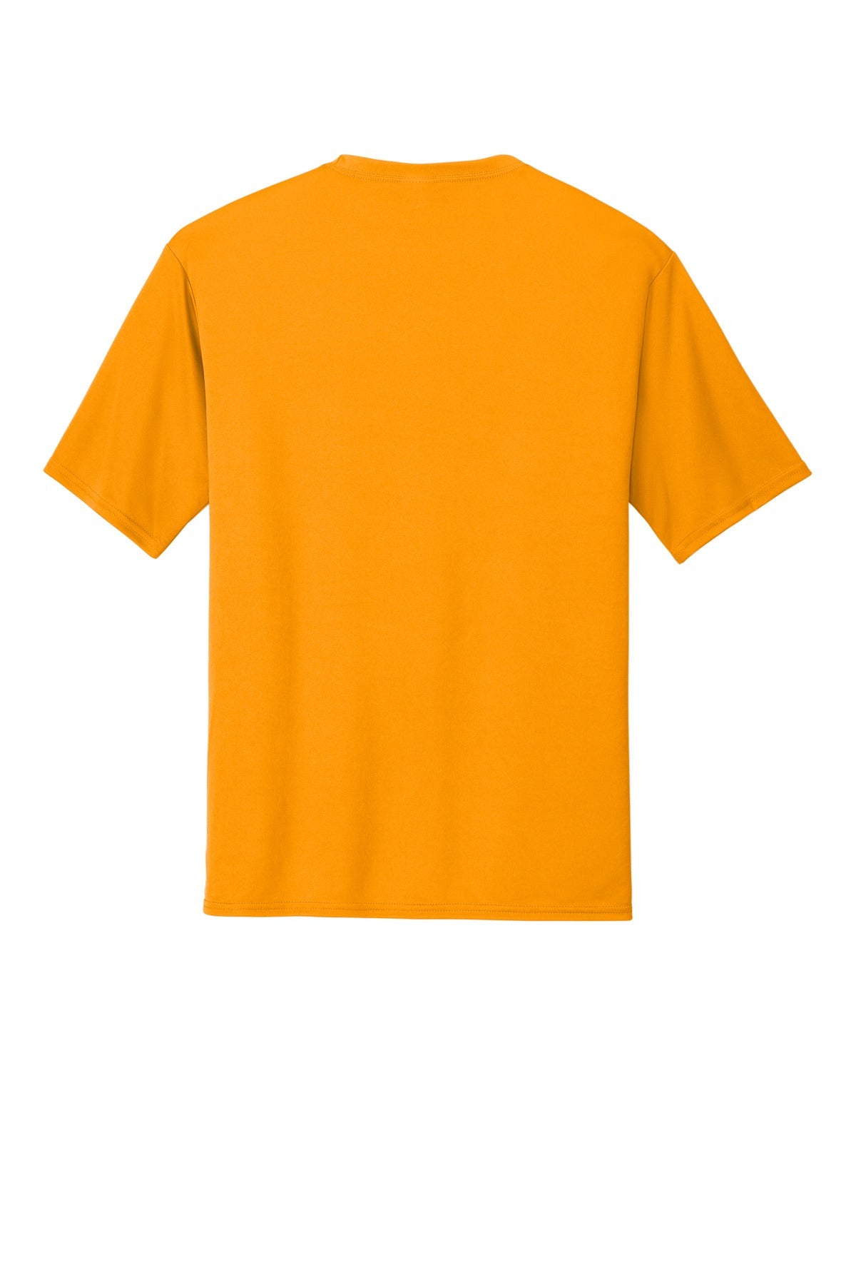 Rear View of Gold Port & Co Performance Tee. PC380