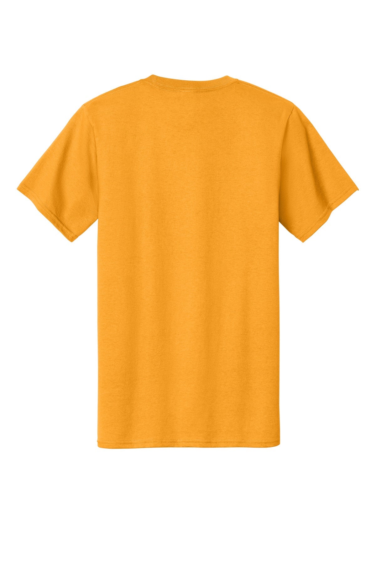 Rear View of Gold Port & Co Tall Essential Tee. PC61T