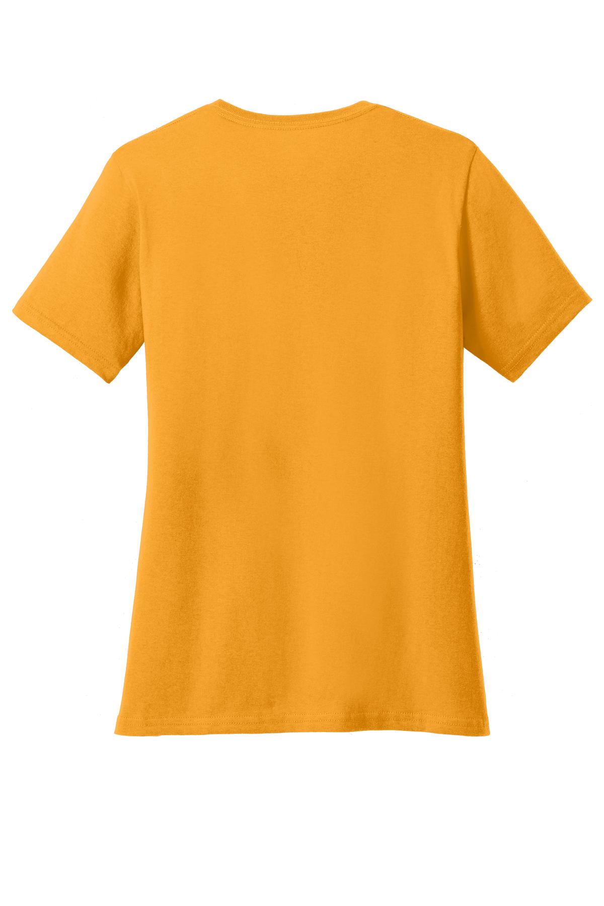 Rear View of Gold Port & Co Women's Core Cotton Tee. LPC54
