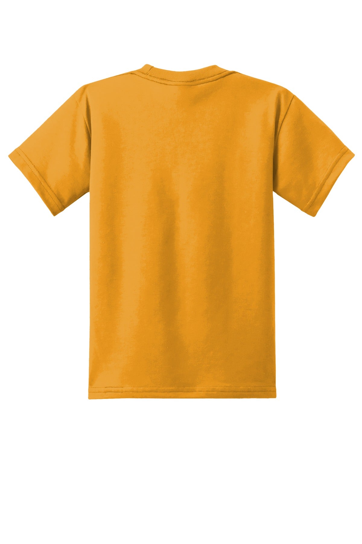 Rear View of Gold Port & Co Youth Core Blend Tee. PC55Y