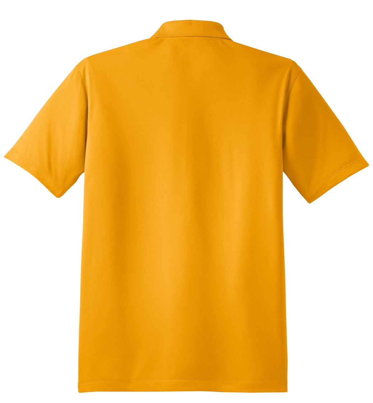 Rear View of Gold Sport-Tek Micropique Sport-Wick Polo. ST650