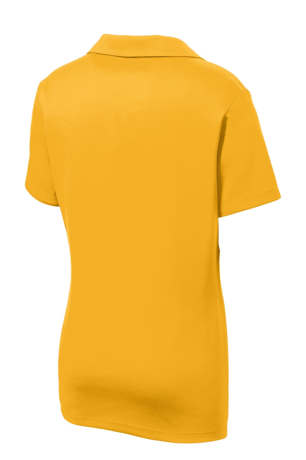 Rear View of Gold Sport-Tek Women's PosiCharge RacerMesh Polo. LST640