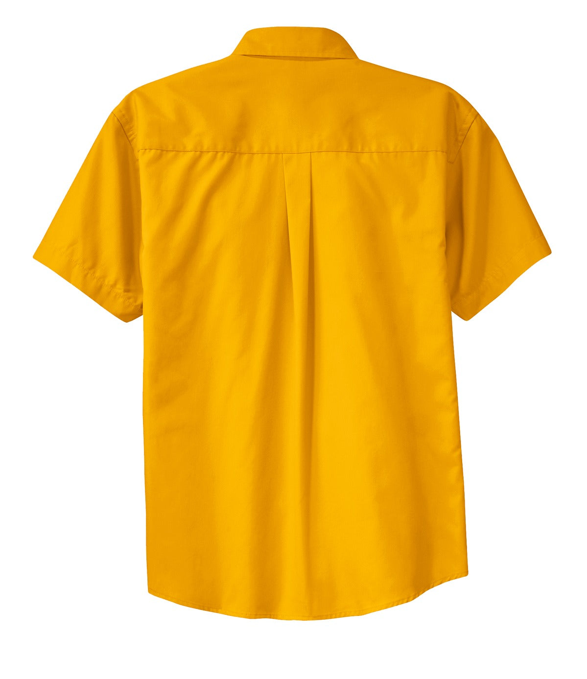 Rear View of Gold/Gold Port Authority Short Sleeve Easy Care Shirt. S508
