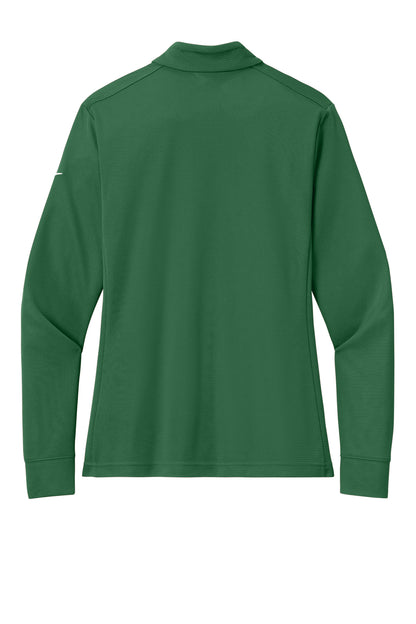 Rear View of GorgeGreen Nike Women's Essential 1/2-Zip Cover-Up NKHM7969