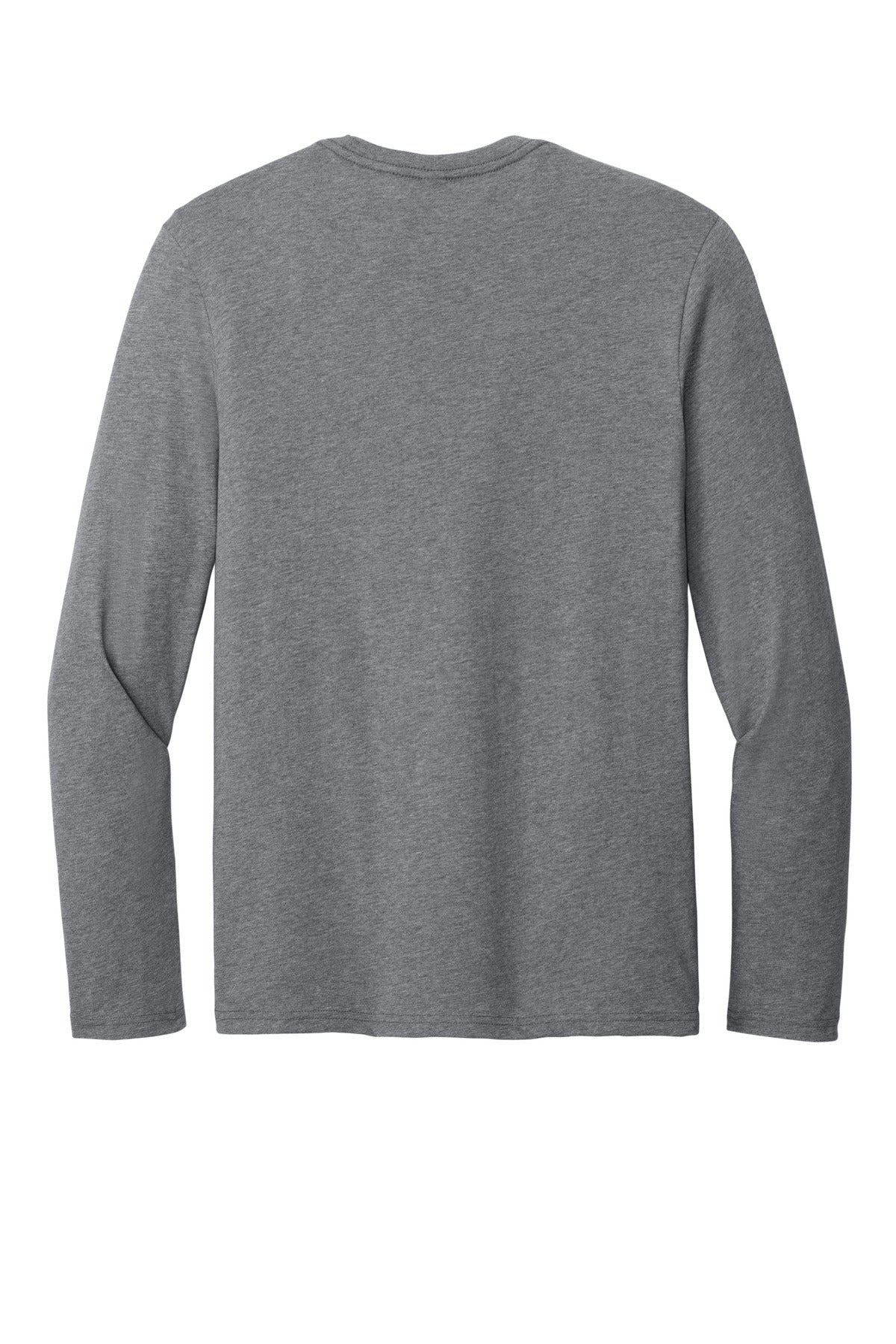 Rear View of GphHeather District Perfect Weight CVC Long Sleeve Tee DT185
