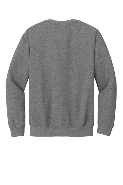Rear View of GphHeather Gildan Heavy Blend Crewneck Sweatshirt. 18000